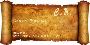 Czvik Mónika névjegykártya